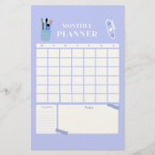 Lavender Monthly Planner Layout Art 便箋 (正面)