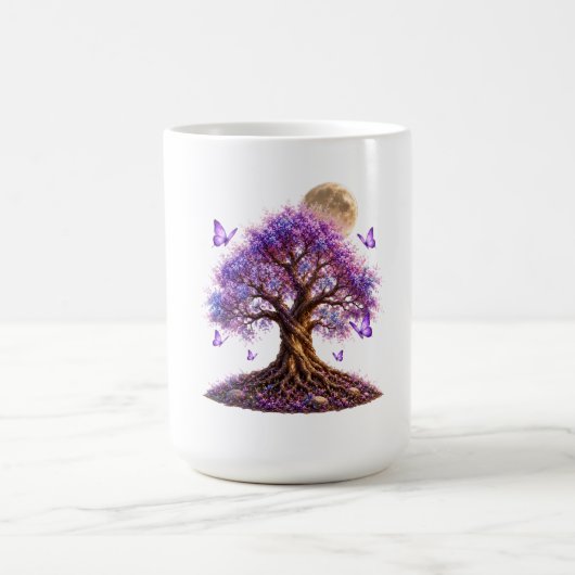 Lavender Moon Tree Classic Mug コーヒーマグカップ (中央)