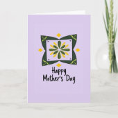 Lavender Mothers Day Blossom Card カード (正面)