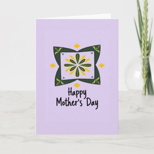Lavender Mothers Day Blossom Card カード (正面)