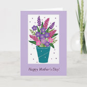 Lavender Mothers Day Design Card カード (正面)