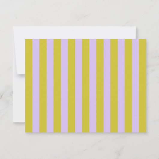 Lavender & Mustard Wavy Border Note Card 招待状 (裏面)