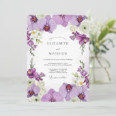 Lavender Opulent Orchid Wedding 招待状 (スタンド正面)