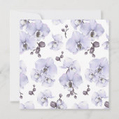 Lavender Orchid Baby Shower Thank You Card  サンキューカード (裏面)