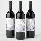 Lavender Orchid Baby Shower Wine Bottle Labels ワインラベル (ボトル)