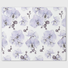Lavender Orchid Baby Shower Wrapping Paper ラッピングペーパー