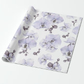 Lavender Orchid Baby Shower Wrapping Paper ラッピングペーパー (アンロールド)