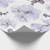 Lavender Orchid Baby Shower Wrapping Paper ラッピングペーパー (角)