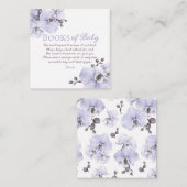 Lavender Orchid Books for Baby Request Card エンクロージャーカード (正面/裏面)