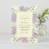 Lavender Painterly Floral Spring Wedding 招待状 (スタンド正面)