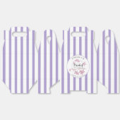 Lavender Parisian Stripes Bridal Shower  フェイバーボックス (見開き)