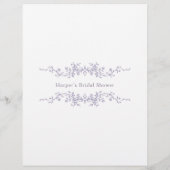 Lavender 'Pass the Poem' Bridal Shower Game (裏面)