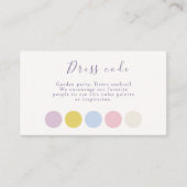 Lavender Pastel Floral Script Wedding Attire エンクロージャーカード (正面)