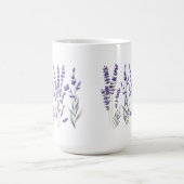 Lavender Pattern Pillar Candle コーヒーマグカップ (中央)