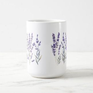 Lavender Pattern Pillar Candle コーヒーマグカップ