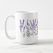 Lavender Pattern Pillar Candle コーヒーマグカップ (左)