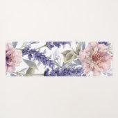 Lavender Peony Watercolor Floral Garden  ヨガマット (裏面(横))