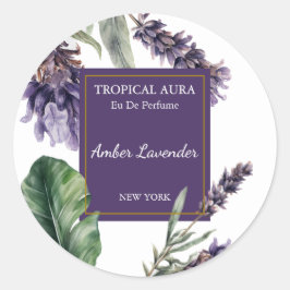 Lavender Perfume Label ラウンドシール