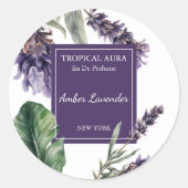 Lavender Perfume Label ラウンドシール (正面)