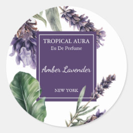 Lavender Perfume Label ラウンドシール