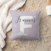 Lavender Personalized Baby Name Pillow Custom クッション (ブランケット)