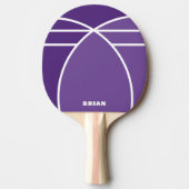 Lavender Personalized Ping Pong Paddle with Name 卓球ラケット (正面)