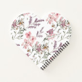 Lavender Pink Floral ノートブック (裏面)