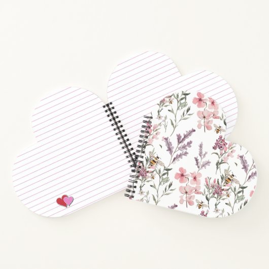 Lavender Pink Floral ノートブック (内部)