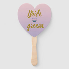 Lavender Pink Floral Heart Summer Wedding Hand Fan ハンドファン