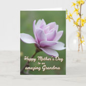 Lavender Pink Mothers Day Card カード (黄色い花)