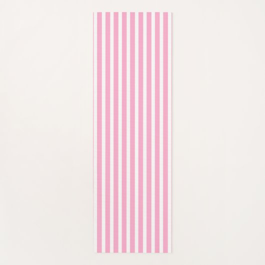 Lavender pink Vertical Stripped Yoga Mat ヨガマット (正面)