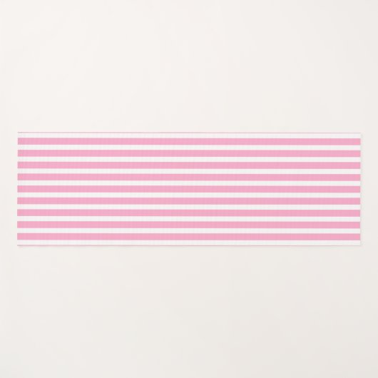 Lavender pink Vertical Stripped Yoga Mat ヨガマット (正面(横))