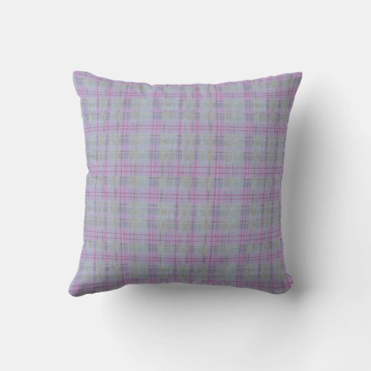 Lavender Plaid Harmony  クッション (裏面)