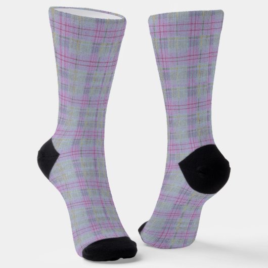 Lavender Plaid Harmony  ソックス (傾斜あり)
