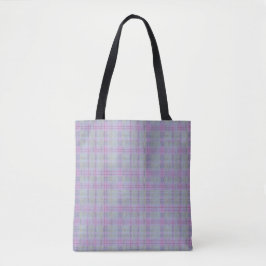 Lavender Plaid Harmony  トートバッグ