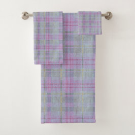 Lavender Plaid Harmony  バスタオルセット