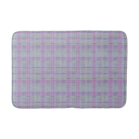 Lavender Plaid Harmony  バスマット (正面)