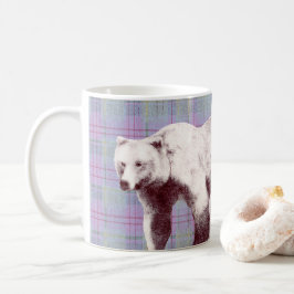 Lavender Plaid Momma Bear コーヒーマグカップ