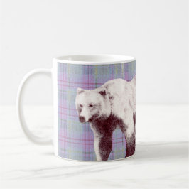 Lavender Plaid Momma Bear コーヒーマグカップ
