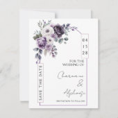 Lavender, Plum, Purple Arch Save the Date | 招待状 (正面)