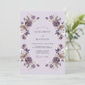 Lavender Polished Vintage Wedding 招待状 (スタンド正面)