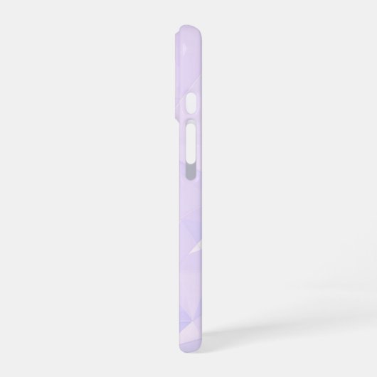 Lavender Polygon Geometric iPhone 16ケース (左側面)