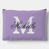 Lavender purple accessory pouch with monogram アクセサリーポーチ (正面)