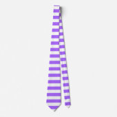 Lavender Purple and White Stripe Tie ネクタイ (正面)