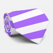 Lavender Purple and White Stripe Tie ネクタイ (ロール)