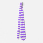 Lavender Purple and White Stripe Tie ネクタイ (裏面)