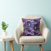 Lavender Purple Celestial Moon Phases Throw Pillow クッション (椅子)