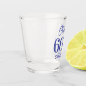 Lavender Purple Cheers to 60 Years 60th Birthday ショットグラス (左)
