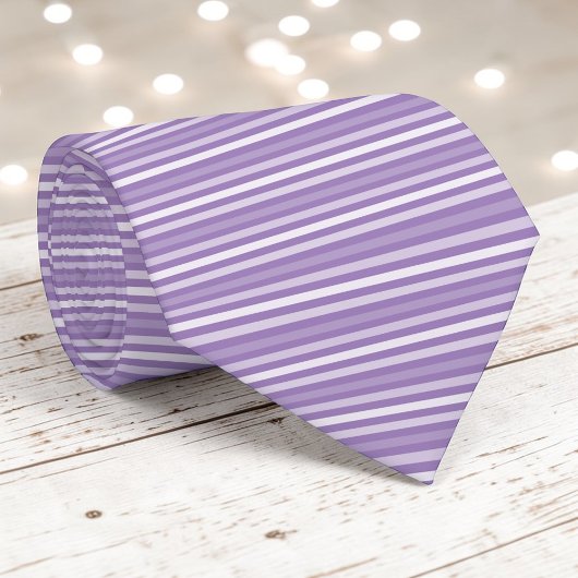 Lavender Purple Color Stripes Necktie ネクタイ