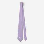 Lavender Purple Custom Monogram Wedding Groomsmen ネクタイ (正面)